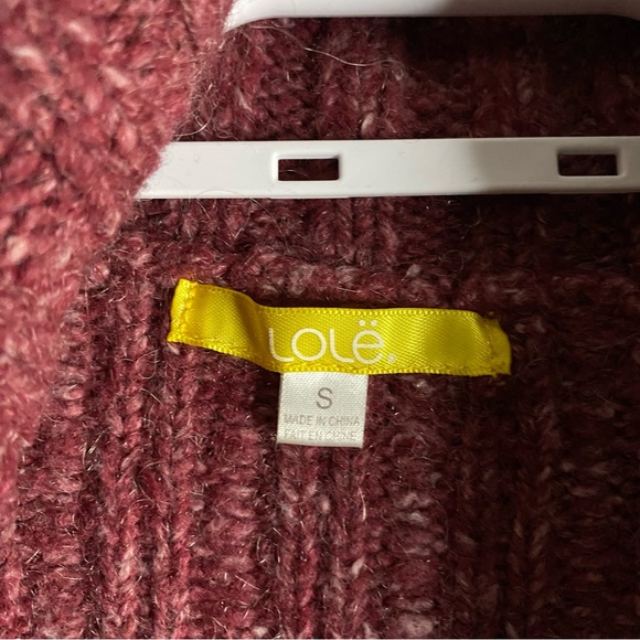 Lole Women's Red Full Zip Crewneck Knit Sweater - Picture 5 of 8